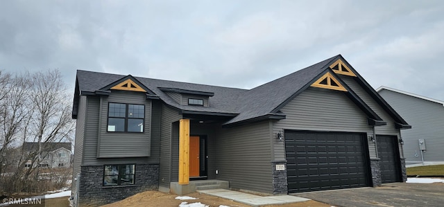 view of front of house featuring a garage