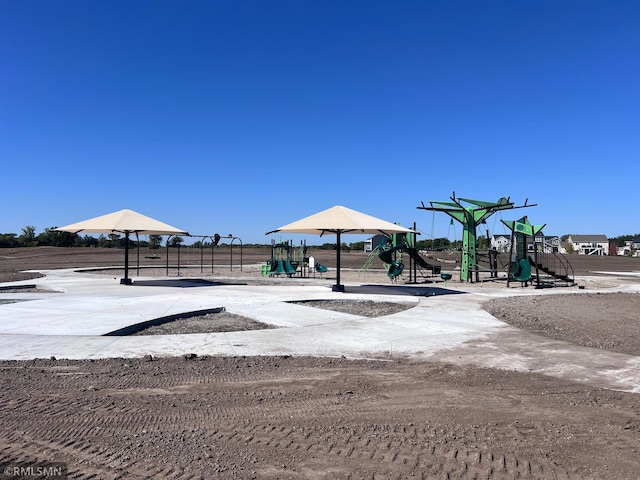 exterior space with a playground