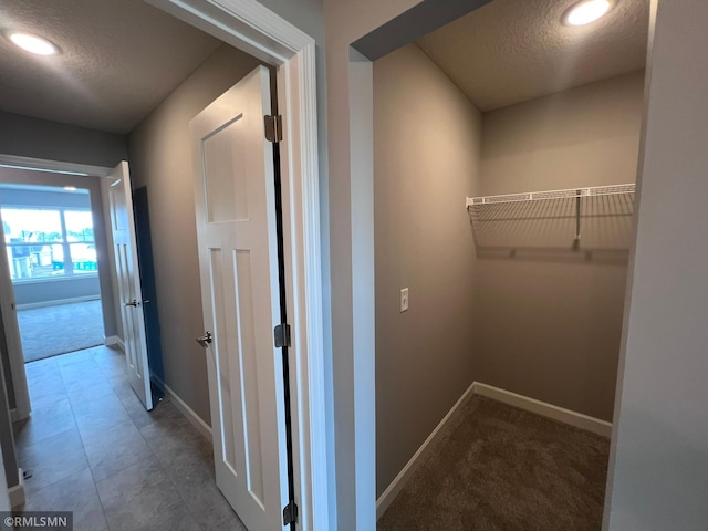 walk in closet with carpet flooring