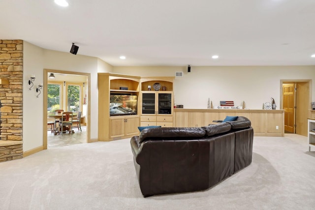 view of carpeted living room