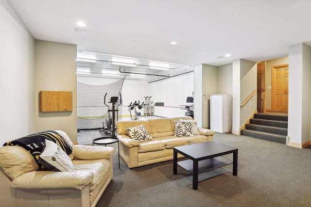 view of carpeted living room