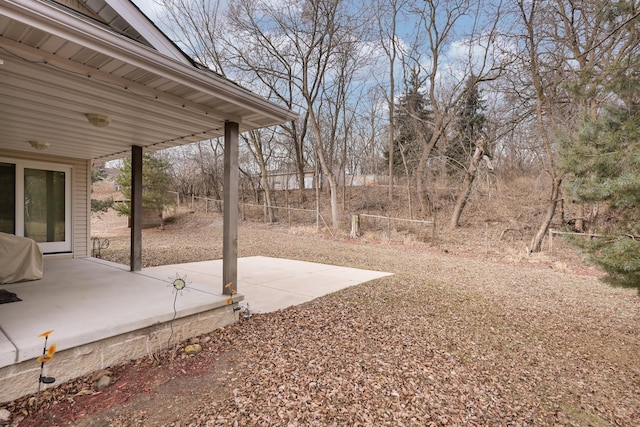 view of yard with a patio