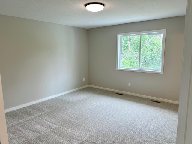 unfurnished room featuring light colored carpet