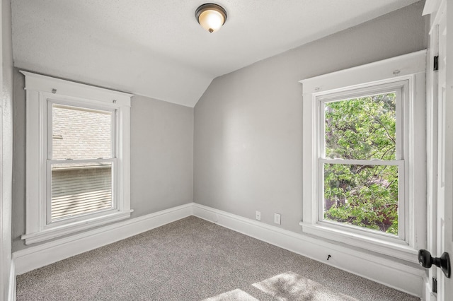 2806 Aldrich Ave N, Minneapolis, MN 55411 - empty room with lofted ceiling, carpet, healthy amount of natural light, and baseboards