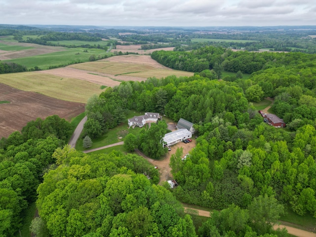 bird's eye view featuring a rural view