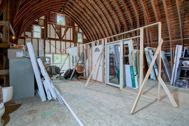 misc room featuring high vaulted ceiling