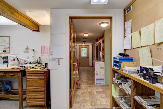 interior space with light tile patterned flooring