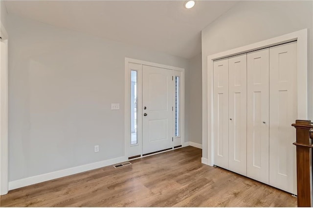 entryway featuring light wood-type flooring