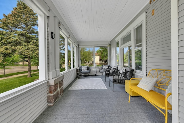 view of sunroom / solarium