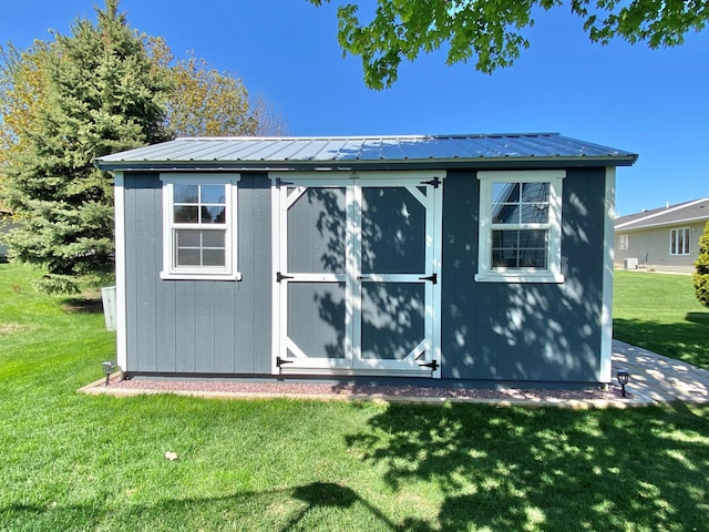 view of shed