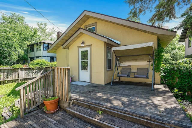 view of wooden deck