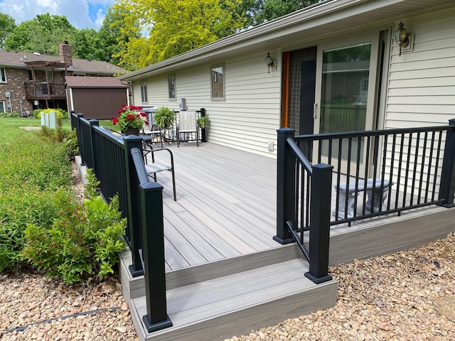 view of wooden deck