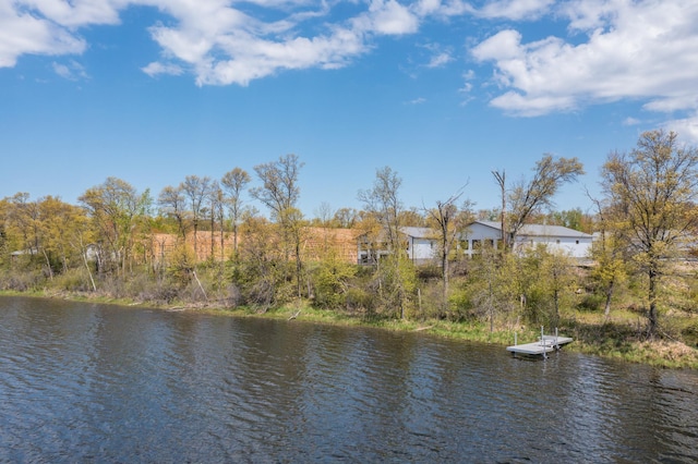 water view with a boat dock