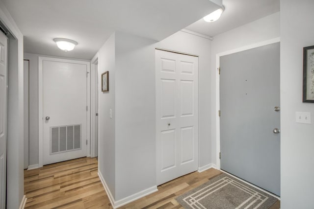 entryway featuring light hardwood / wood-style flooring