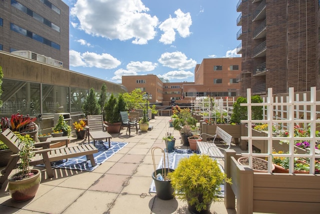 view of community featuring a patio area