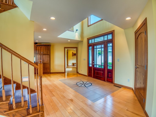 entryway featuring light hardwood / wood-style flooring