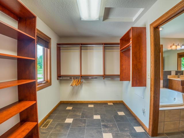 view of walk in closet