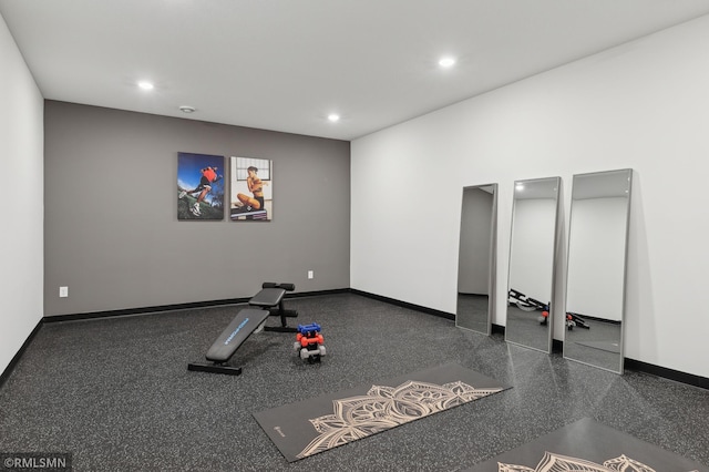 view of workout area