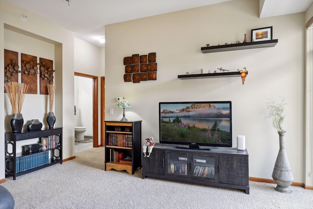 view of carpeted living room