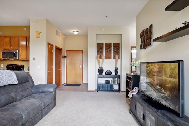 view of carpeted living room