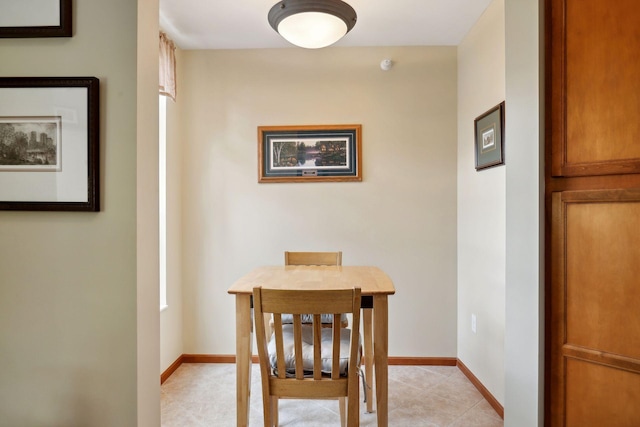 view of dining room