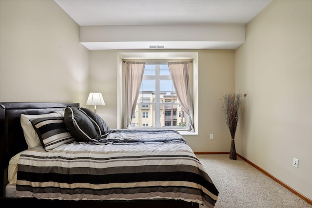 view of carpeted bedroom