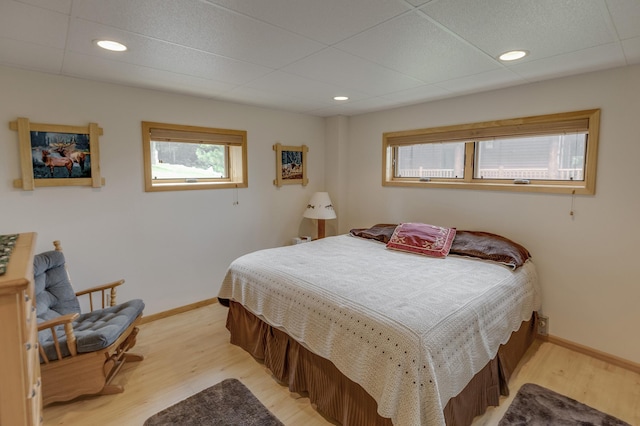 bedroom featuring light hardwood / wood-style floors