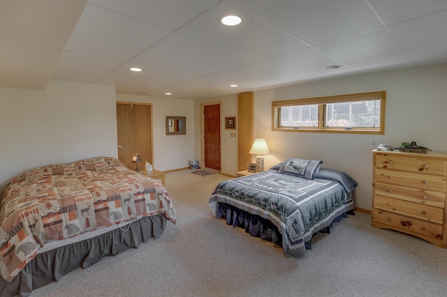 bedroom with carpet floors