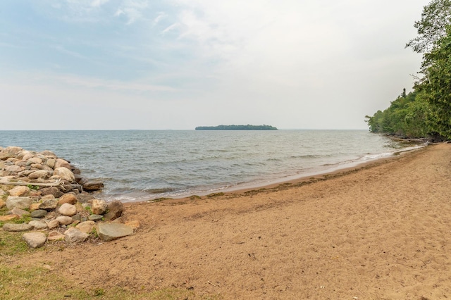 property view of water with a view of the beach