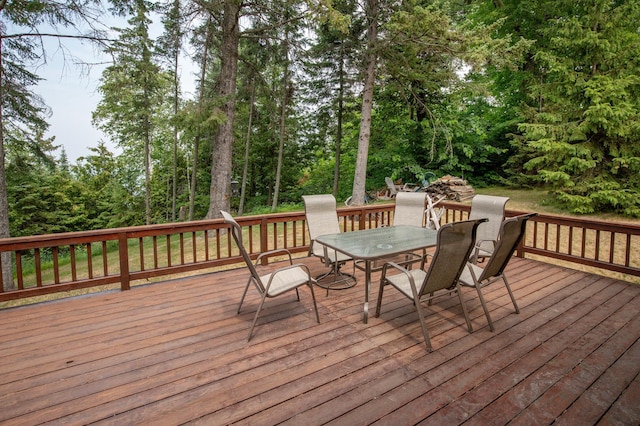 view of wooden deck