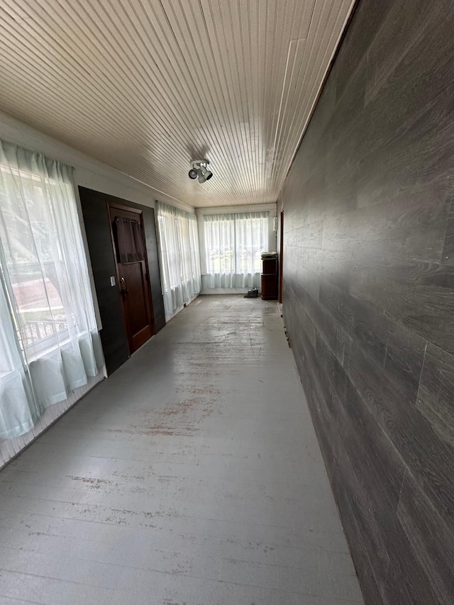 921 11th St N, Mountain Lake, MN 56159 - hallway with wood ceiling