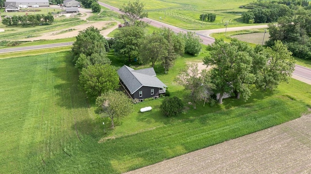 aerial view with a rural view