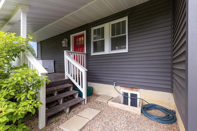 property entrance with a porch