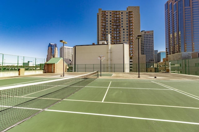 view of tennis court