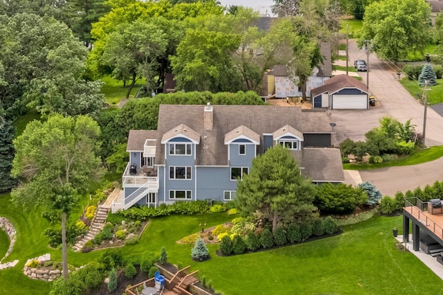 birds eye view of property