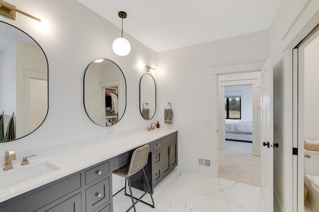 bathroom with vanity