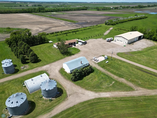 aerial view with a rural view