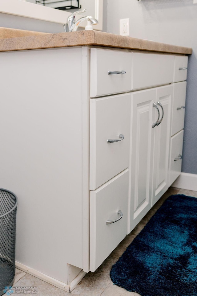 interior details with tile flooring