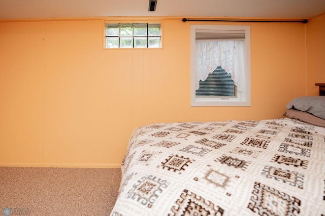 bedroom with carpet floors