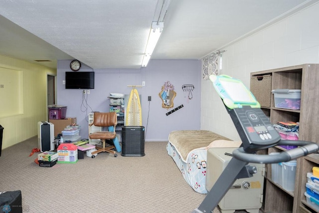 bedroom with carpet floors