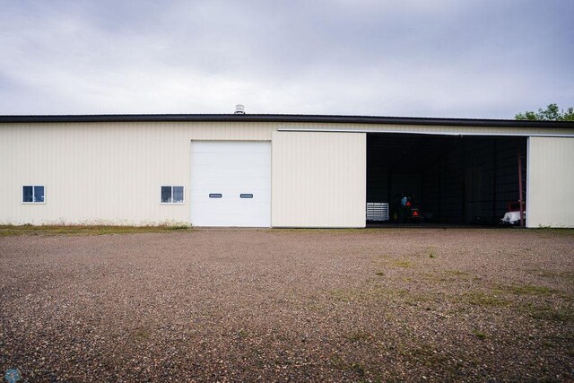 view of pole building