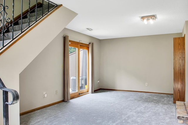 interior space featuring carpet flooring