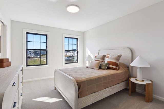 bedroom featuring carpet