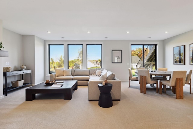 view of carpeted living room