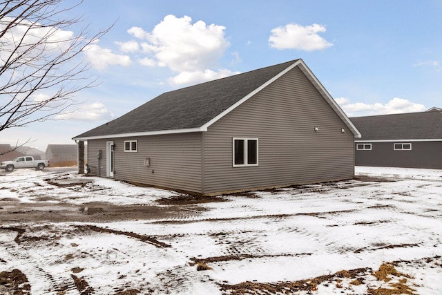 view of snowy exterior