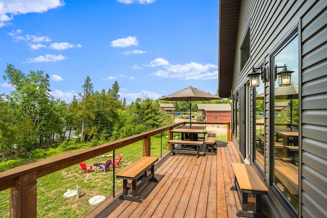 view of wooden terrace