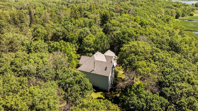 39050 Twin Lakes Rd, Menahga, MN 56464 - birds eye view of property featuring a water view and a forest view