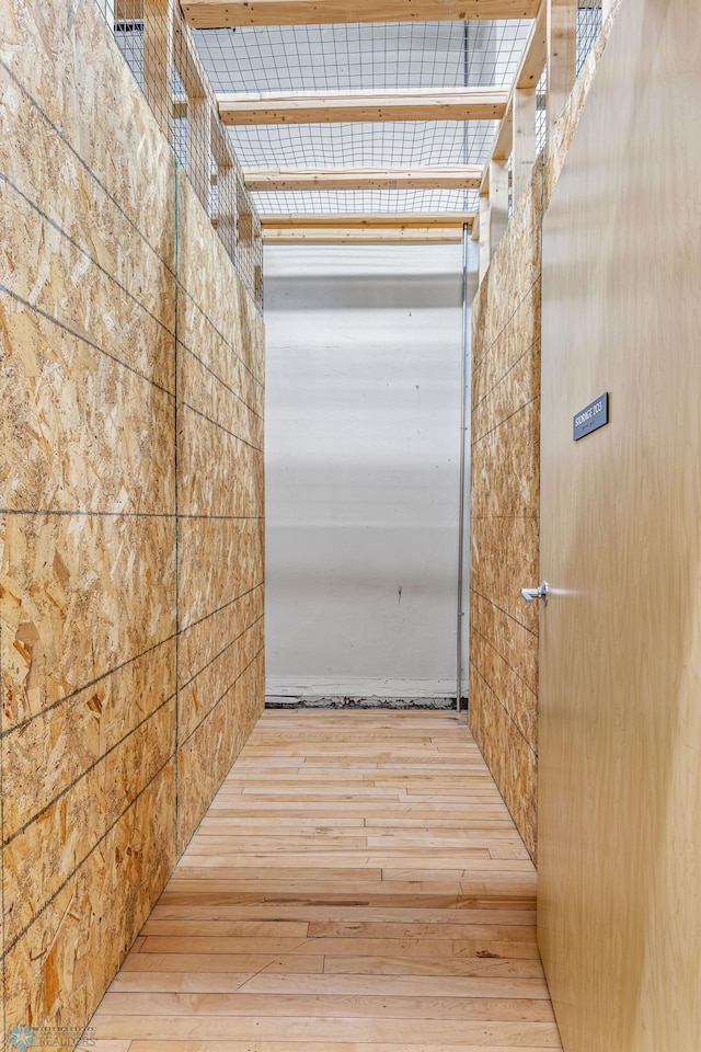 bathroom with wood-type flooring