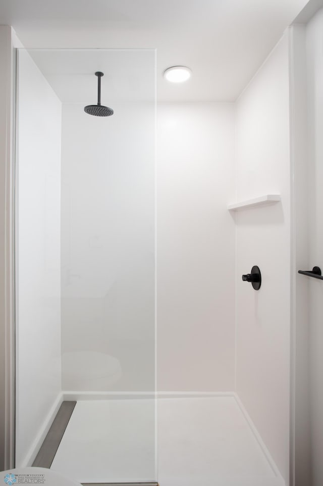 bathroom with a shower