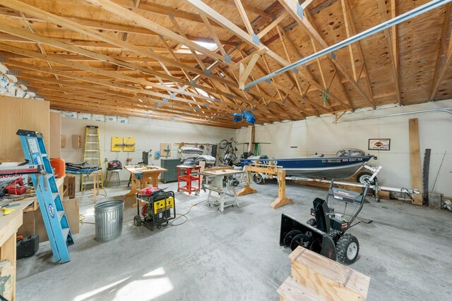 1738 White Ash Dr Unit A, Balsam Lake, WI 54810 - garage with a workshop area